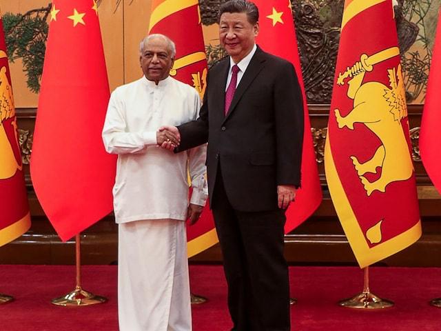 sri lanka pm with president of china